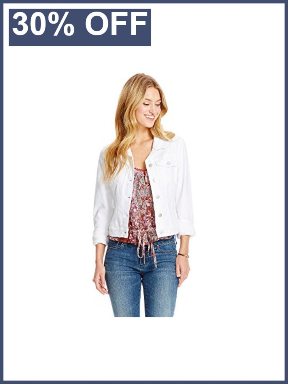 Jessica Simpson Pixie Classic Feminine Fit Crop Jean Jacket